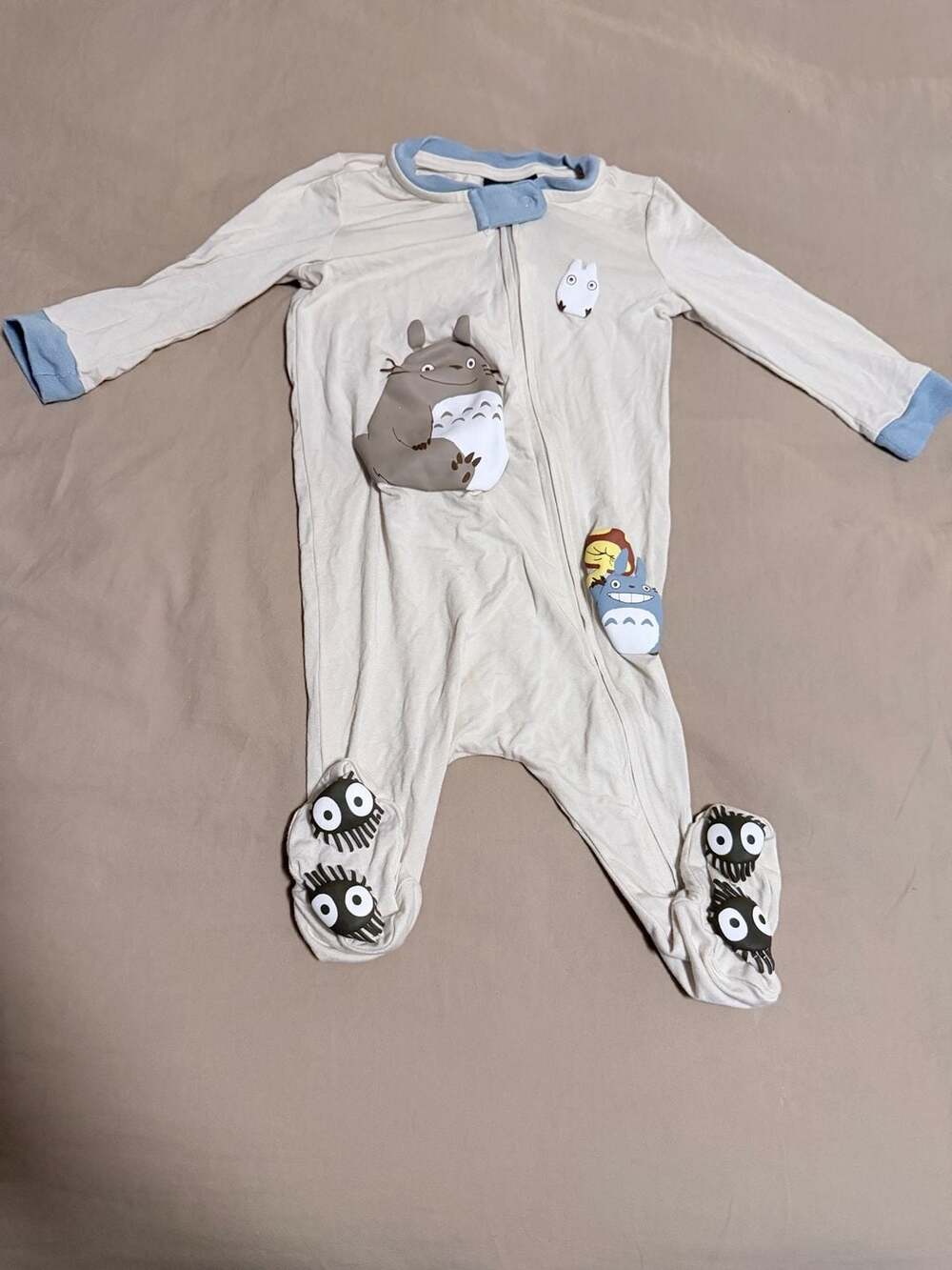 Our Universe My Neighbor Totoro Footed Sleeper Size 9M Beige